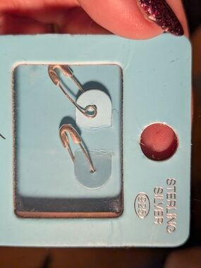 Sterling Silver Safety Pin Earrings